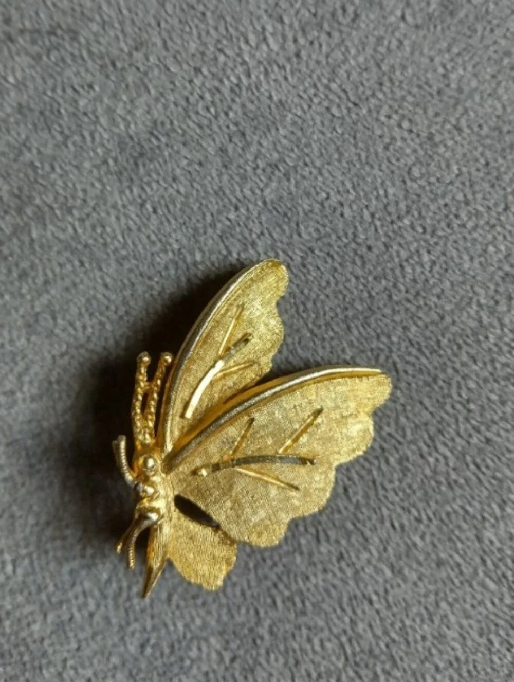 Gold Butterfly Brooch and Stick Pin Set - Elegant Womens Jewelry
